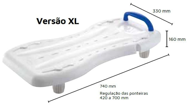 Tabua de Banho para Banheira Marina XL medidas